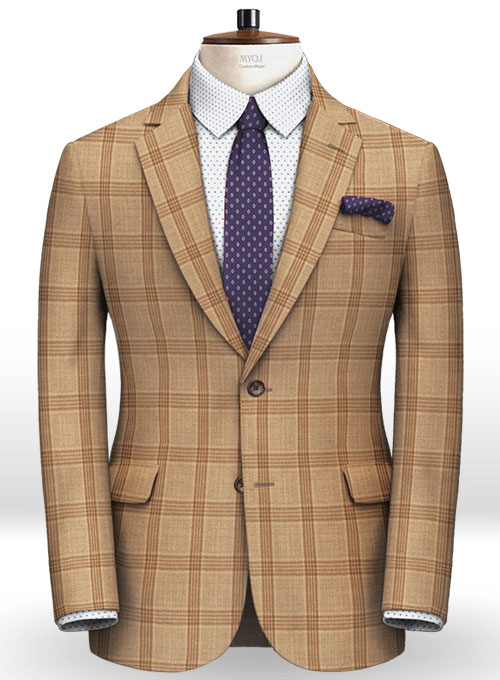 Napolean Tartan Beige Wool Jacket