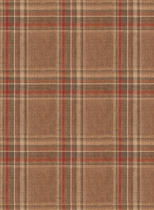 Napolean Tartan Tan Wool Jacket