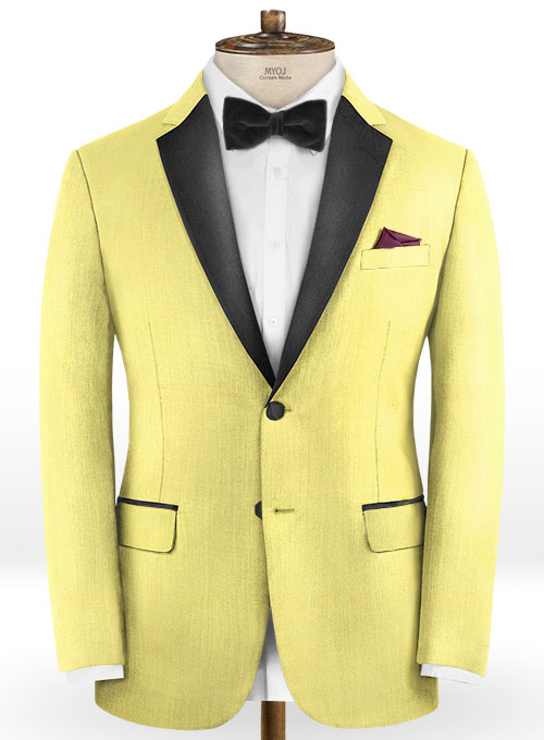 Napolean Yellow Wool Tuxedo Jacket