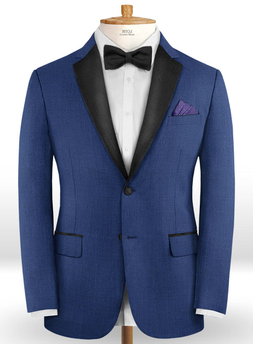 Napolean York Blue Wool Tuxedo Jacket