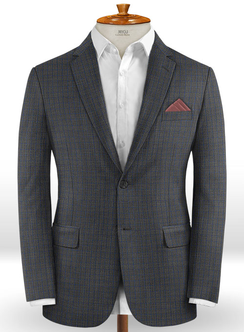 Napolean Nailhead Box Gray Wool Jacket