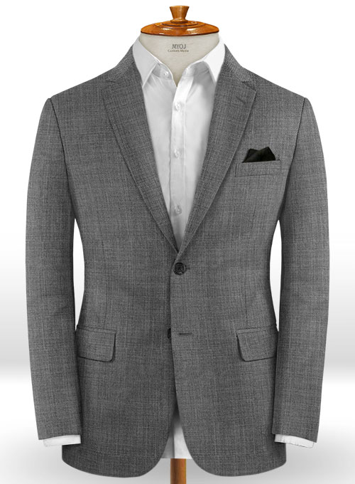 Napolean Sharkskin Gray Wool Jacket