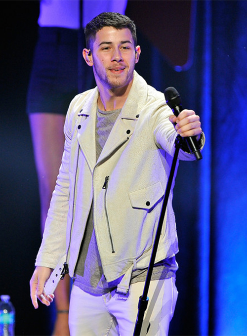 Nick Jonas Leather Jacket #3