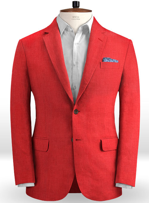 Pure Red Linen Jacket