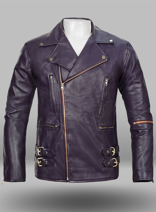 Purple Leather Jacket # 903