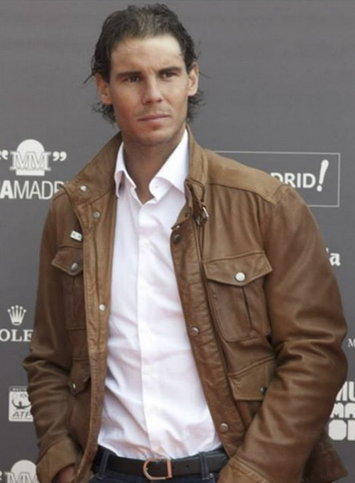 Rafael Nadal Leather Jacket - Click Image to Close