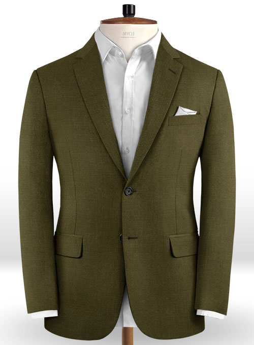 Reda Army Green Pure Wool Jacket