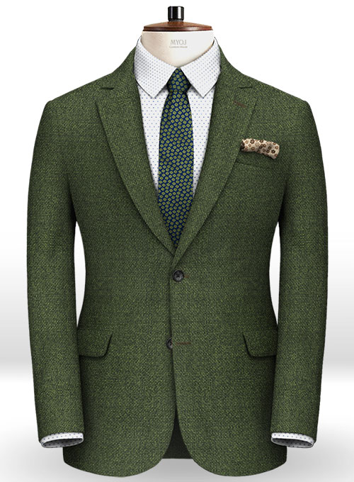 Reda Basket Green Pure Wool Jacket