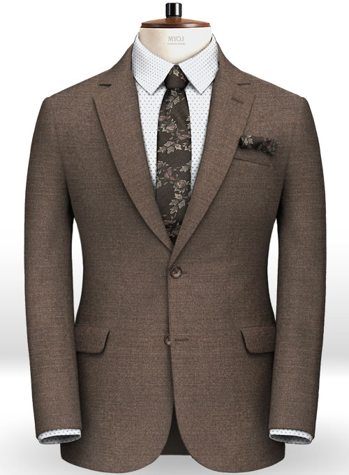 Reda Worsted Brown Pure Wool Jacket