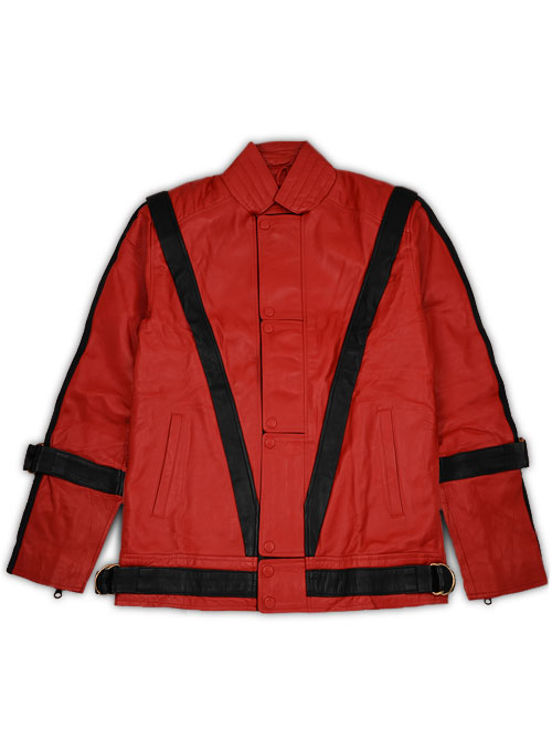 Red Michael Jackson Thriller Leather Jacket - XL Regular