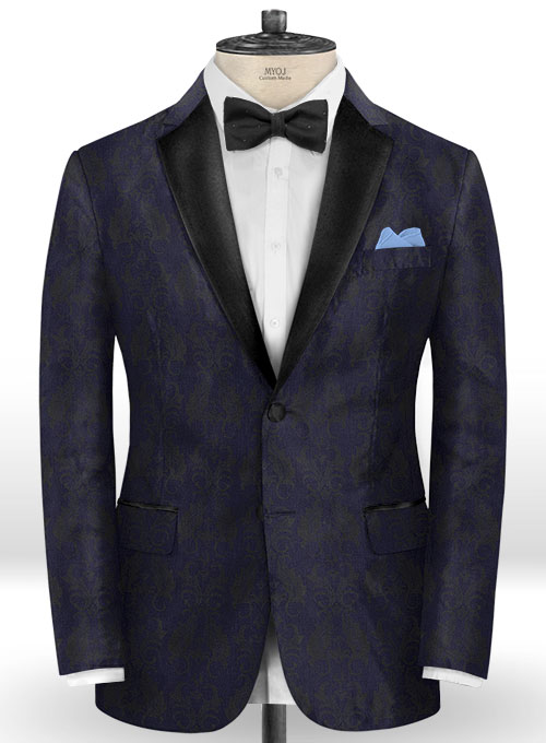 Rilda Navy Wool Tuxedo Jacket