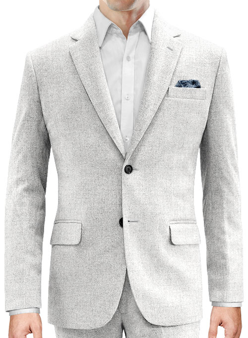 Rope Weave Light Gray Tweed Jacket