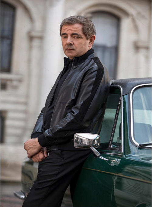 Rowan Atkinson Johnny English Strikes Again Leather Jacket