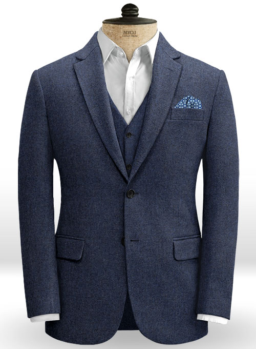 Royal Blue Denim Tweed Jacket