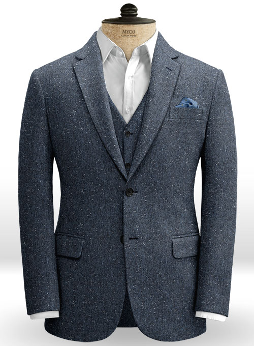 Royal Blue Flecks Donegal Tweed Jacket