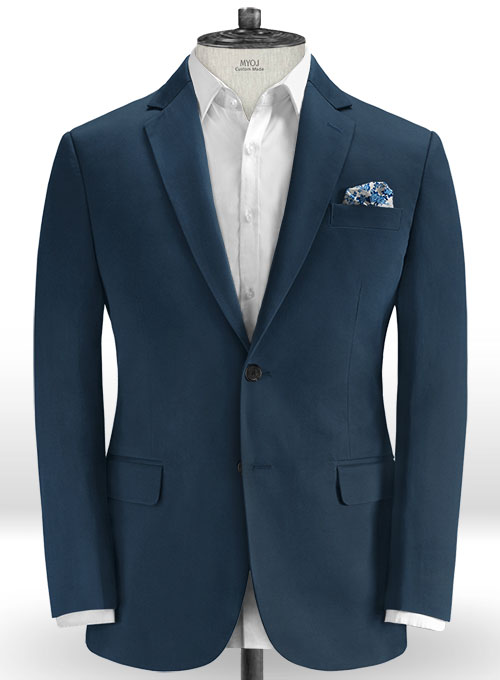 Royal Blue Stretch Chino Jacket