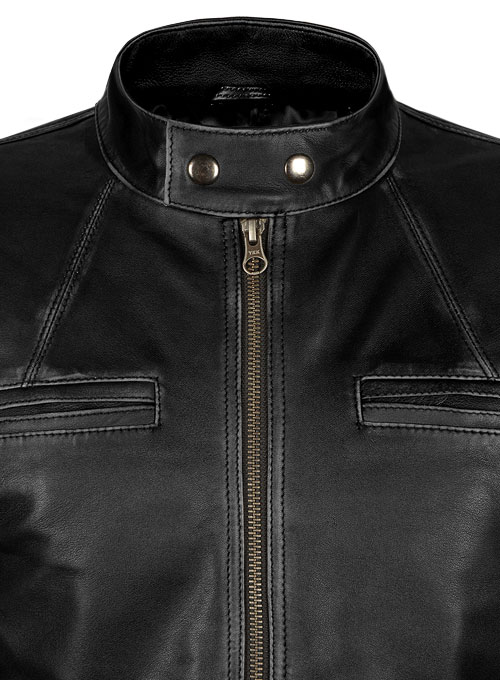 Rubbed Black Zac Efron 17 Again Leather Jacket - Click Image to Close