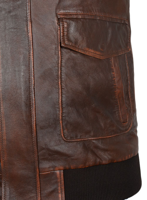 Rubbed Tan Washed Sylvester Paradise Alley Leather Jacket