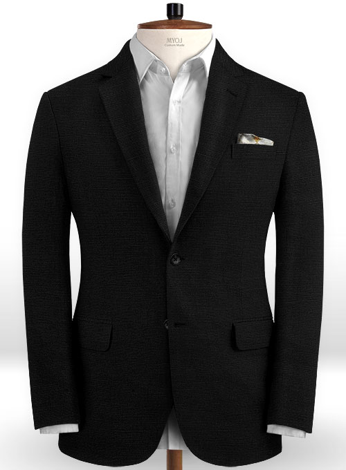 Safari Black Cotton Linen Jacket