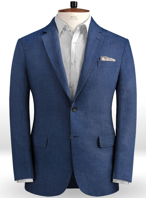 Safari Royal Blue Cotton Linen Jacket