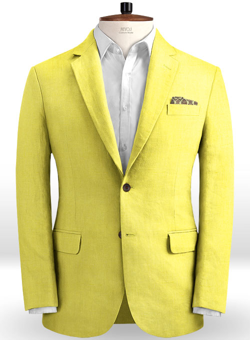 Safari Yellow Cotton Linen Jacket