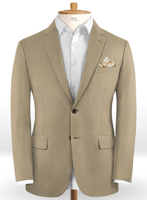 Scabal Boston Khaki Wool Jacket