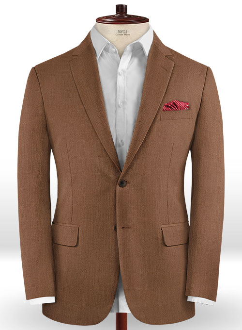 Scabal Brick Brown Wool Jacket