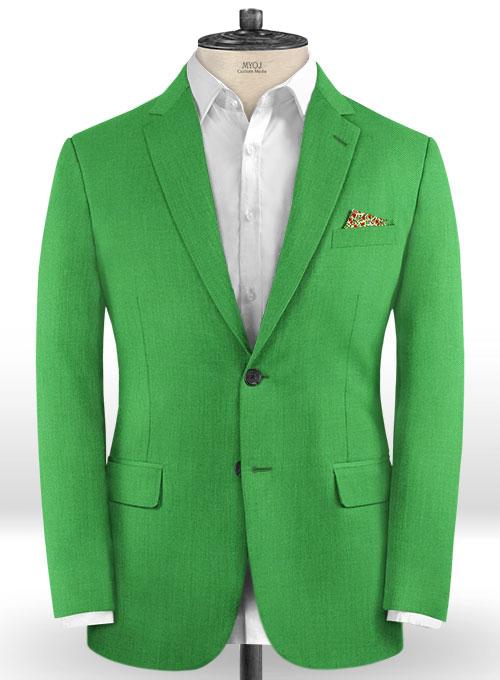 Scabal Bright Green Wool Jacket