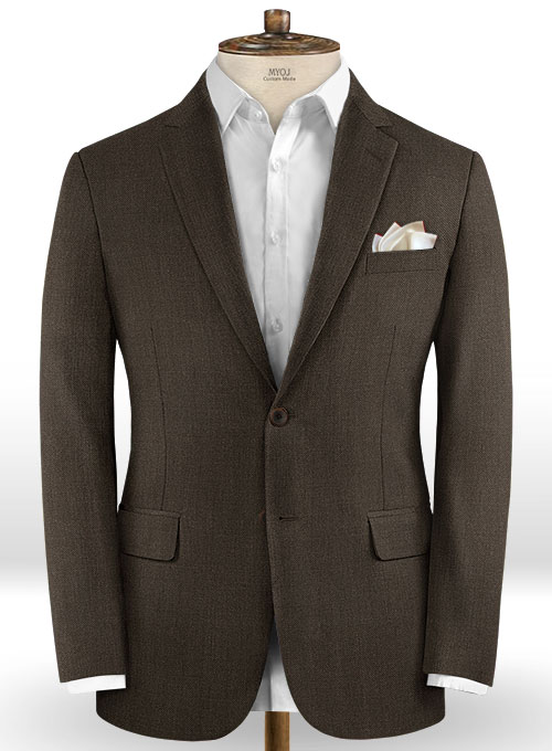 Scabal Dark Brown Wool Jacket