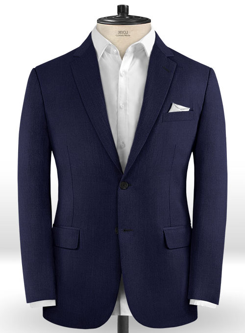 Scabal Navy Blue Wool Jacket