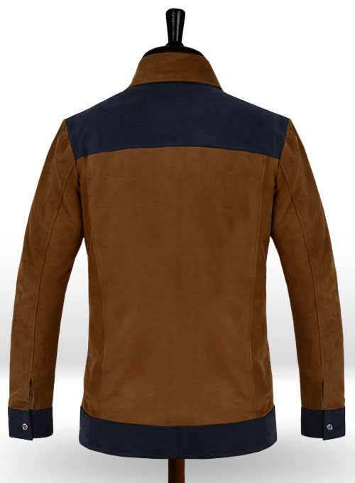 Soft Caramel Brown Suede Cristiano Ronaldo Leather Jacket #1 - Click Image to Close