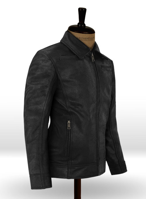 Shiny Cocktail Black Joseph Gordon Looper Leather Jacket - Click Image to Close