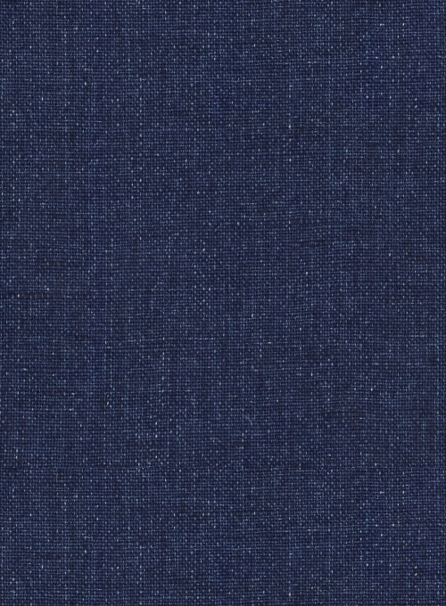 Solbiati Denim Dark Blue Linen Jacket - Click Image to Close