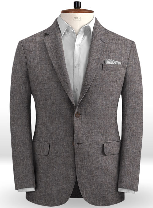 Solbiati Raw Brown Linen Jacket