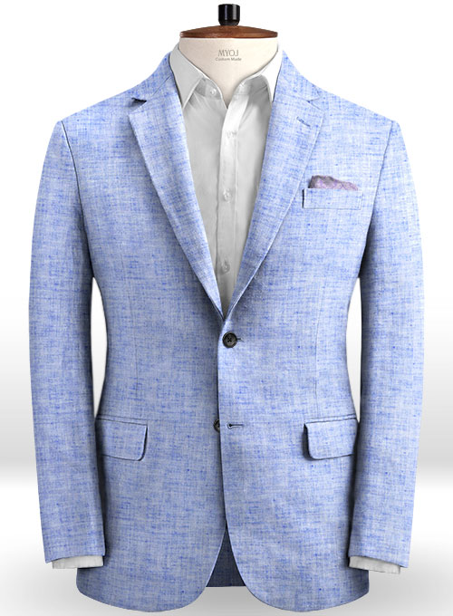 Solbiati Artic Blue Linen Jacket