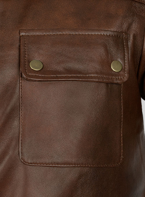 Spanish Brown Leather Jacket # 94