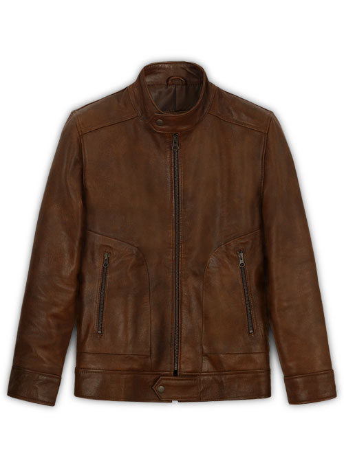 Spanish Brown Ryan Reynolds Blade Trinity Leather Jacket