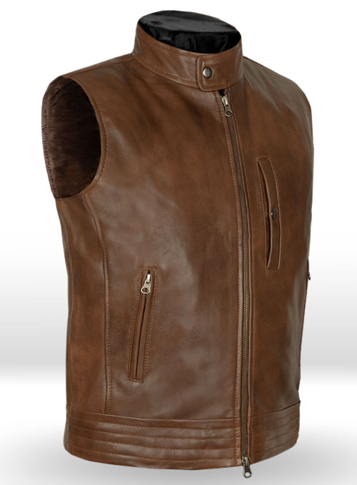 Spanish Brown Leather Vest # 325