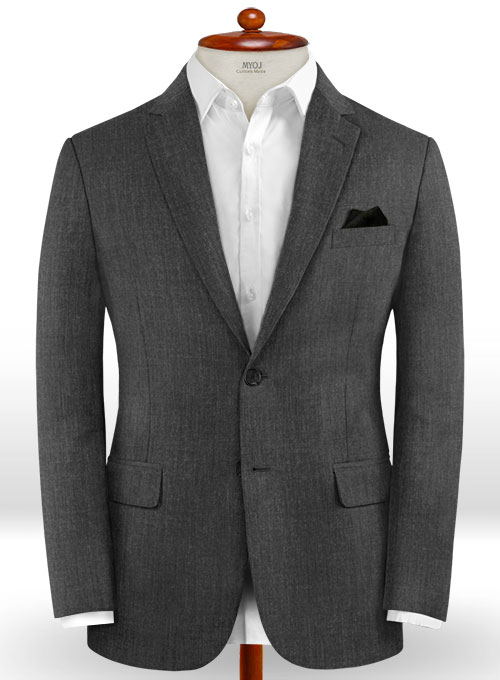 Stretch Charcoal Wool Jacket