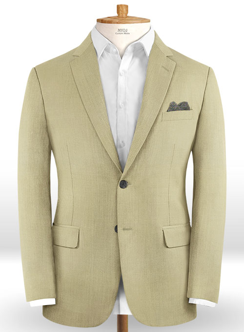 Stretch Khaki Wool Jacket