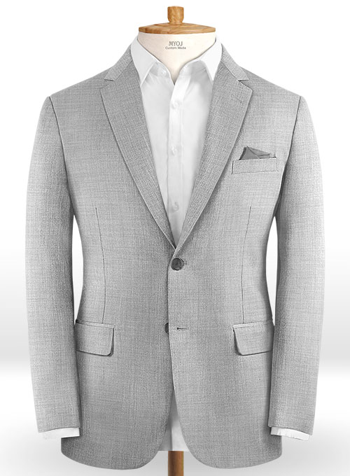 Stretch Light Gray Wool Jacket