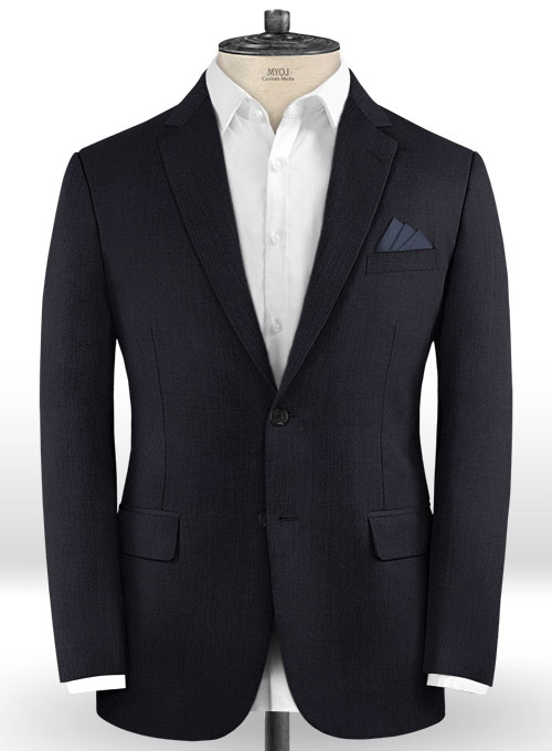 Stretch Midnight Blue Wool Jacket