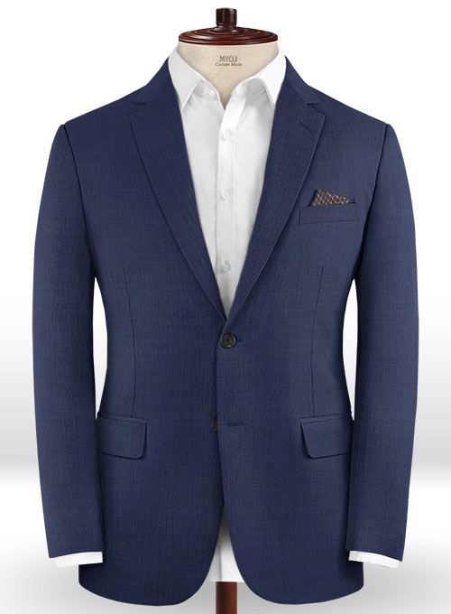 Stretch Royal Blue Wool Jacket