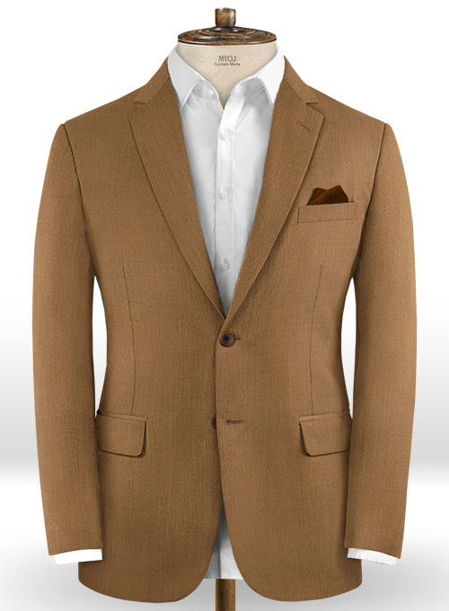 Stretch Tan Wool Jacket