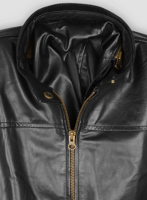 Symphony Detachable Hood Leather Jacket