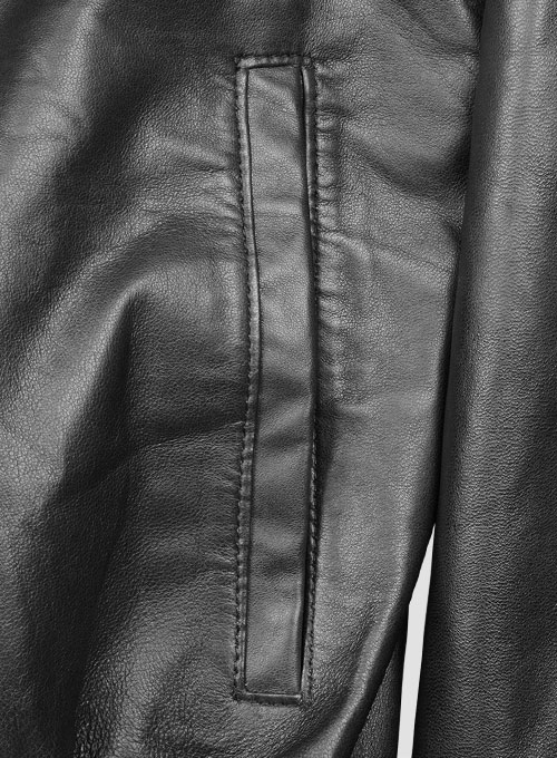 Symphony Detachable Hood Leather Jacket