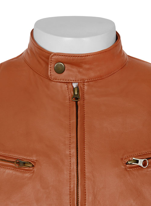 Terrain Brown Leather Jacket # 655 - Click Image to Close