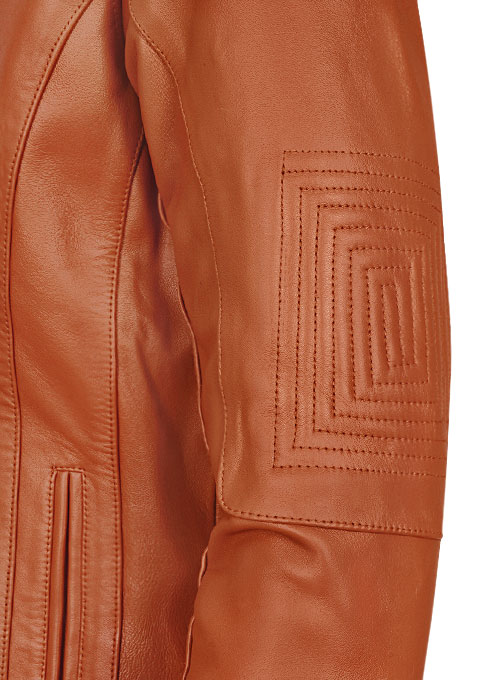 Terrain Brown Leather Jacket # 655 - Click Image to Close