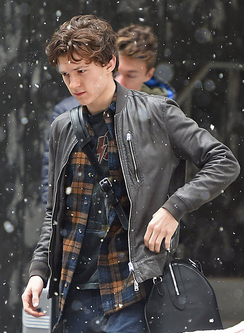 Tom Holland Leather Jacket