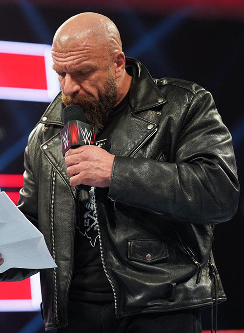Triple H Leather Jacket - Click Image to Close